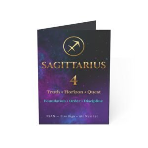 Sagittarius 4 — Astro-Numerology Birthday Card