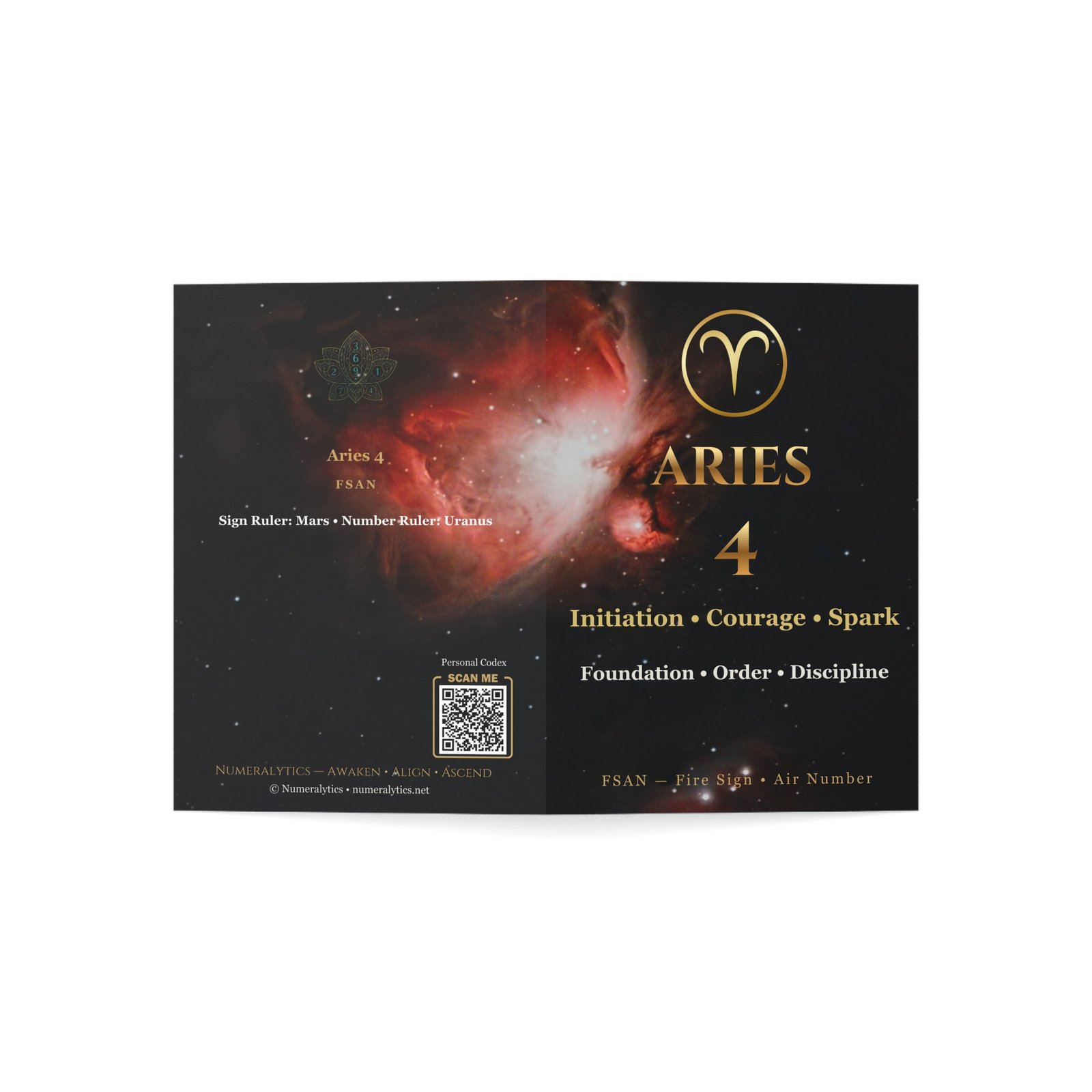 Aries 4 — Astro-Numerology Birthday Card - Image 7