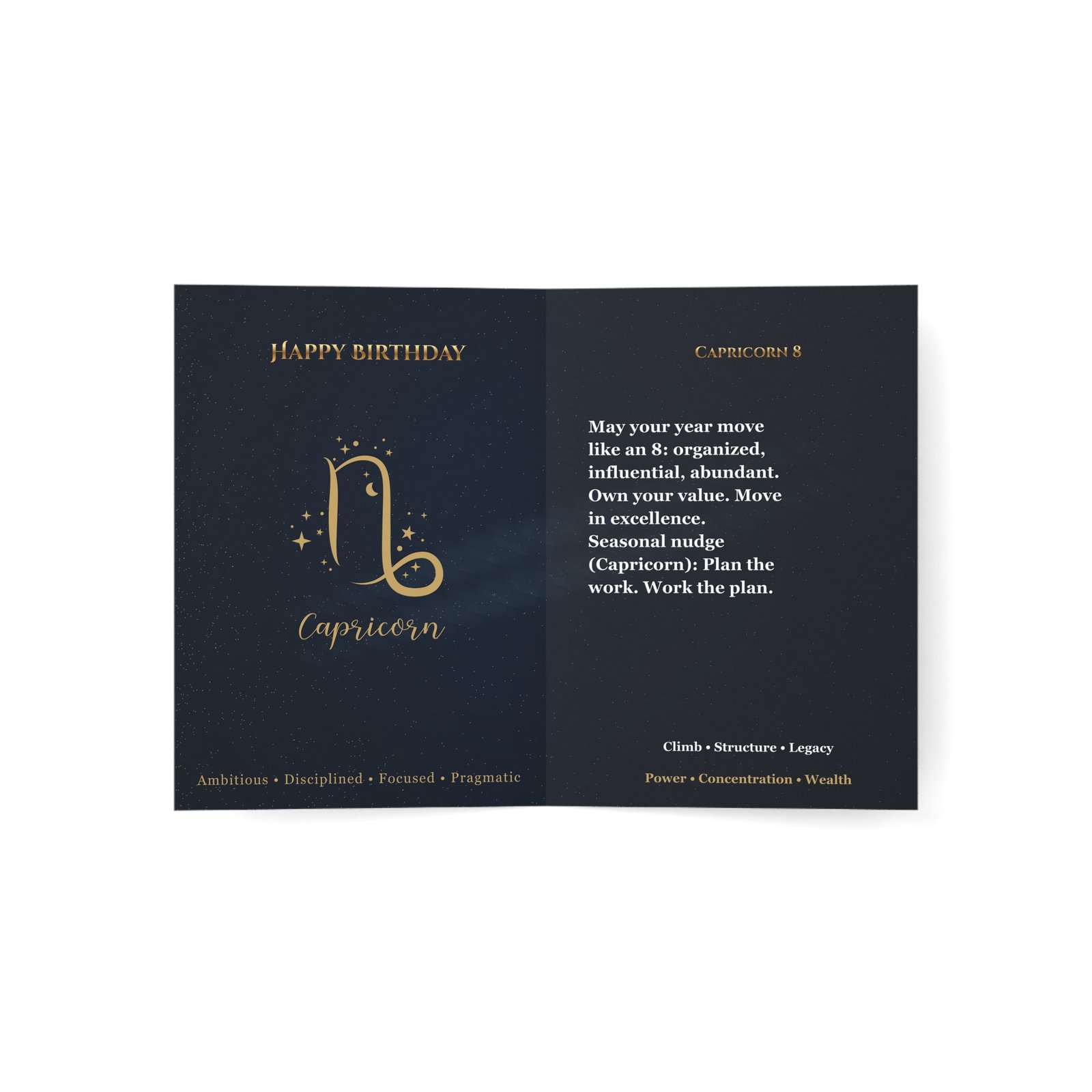 Capricorn 8 — Astro-Numerology Birthday Card - Image 12