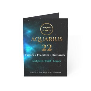 Aquarius 22 — Astro-Numerology Birthday Card