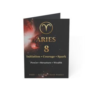 Aries 8 — Astro-Numerology Birthday Card