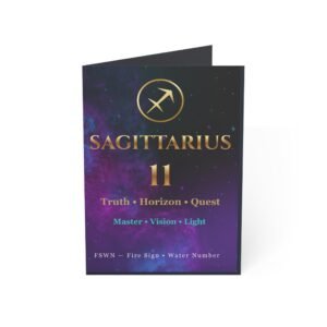 Sagittarius Master Number 11 — Astro-Numerology Birthday Card