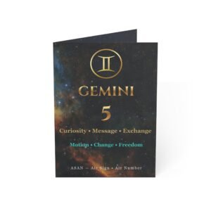 Gemini 5 — Astro-Numerology Birthday Card