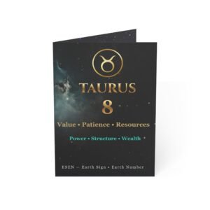 Taurus 8— Astro-Numerology Birthday Card