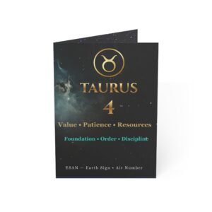 Taurus 4 — Astro-Numerology Birthday Card