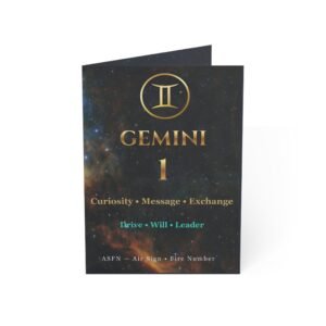 Gemini 1 — Astro-Numerology Birthday Card