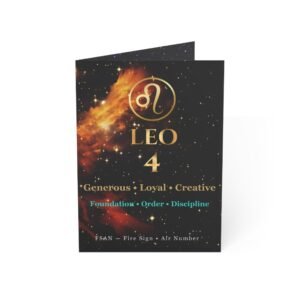 Leo 4 — Astro-Numerology Birthday Card
