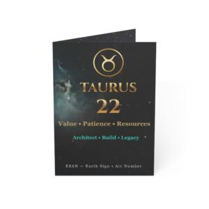 Taurus 22— Astro-Numerology Birthday Card