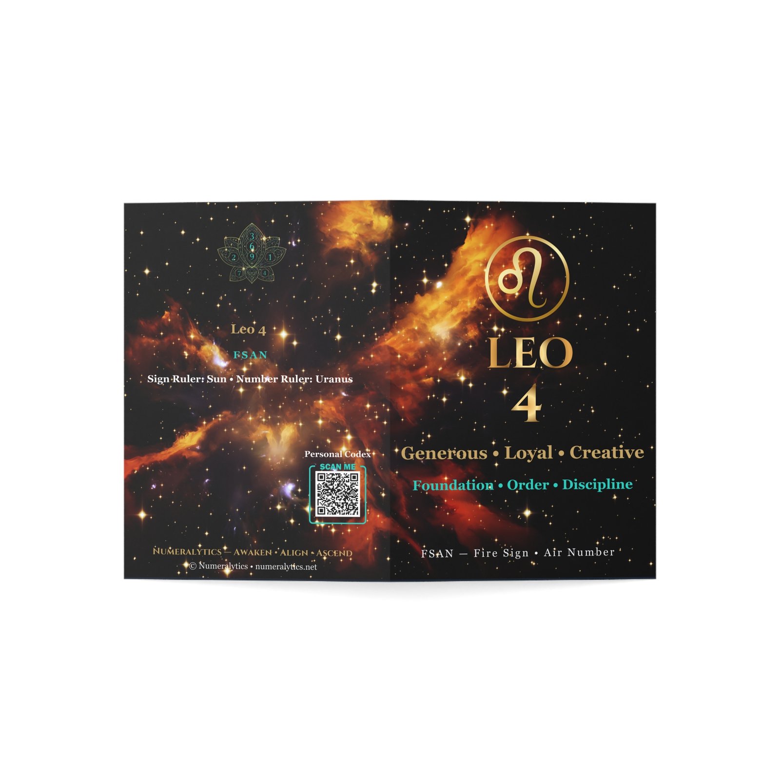 Leo 4 — Astro-Numerology Birthday Card - Image 11