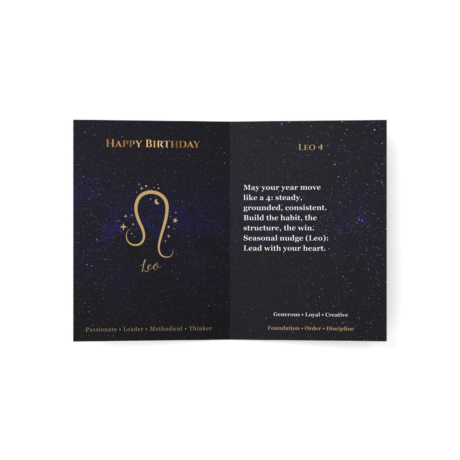 Leo 4 — Astro-Numerology Birthday Card - Image 4