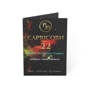 Capricorn 22 — Astro-Numerology Birthday Card