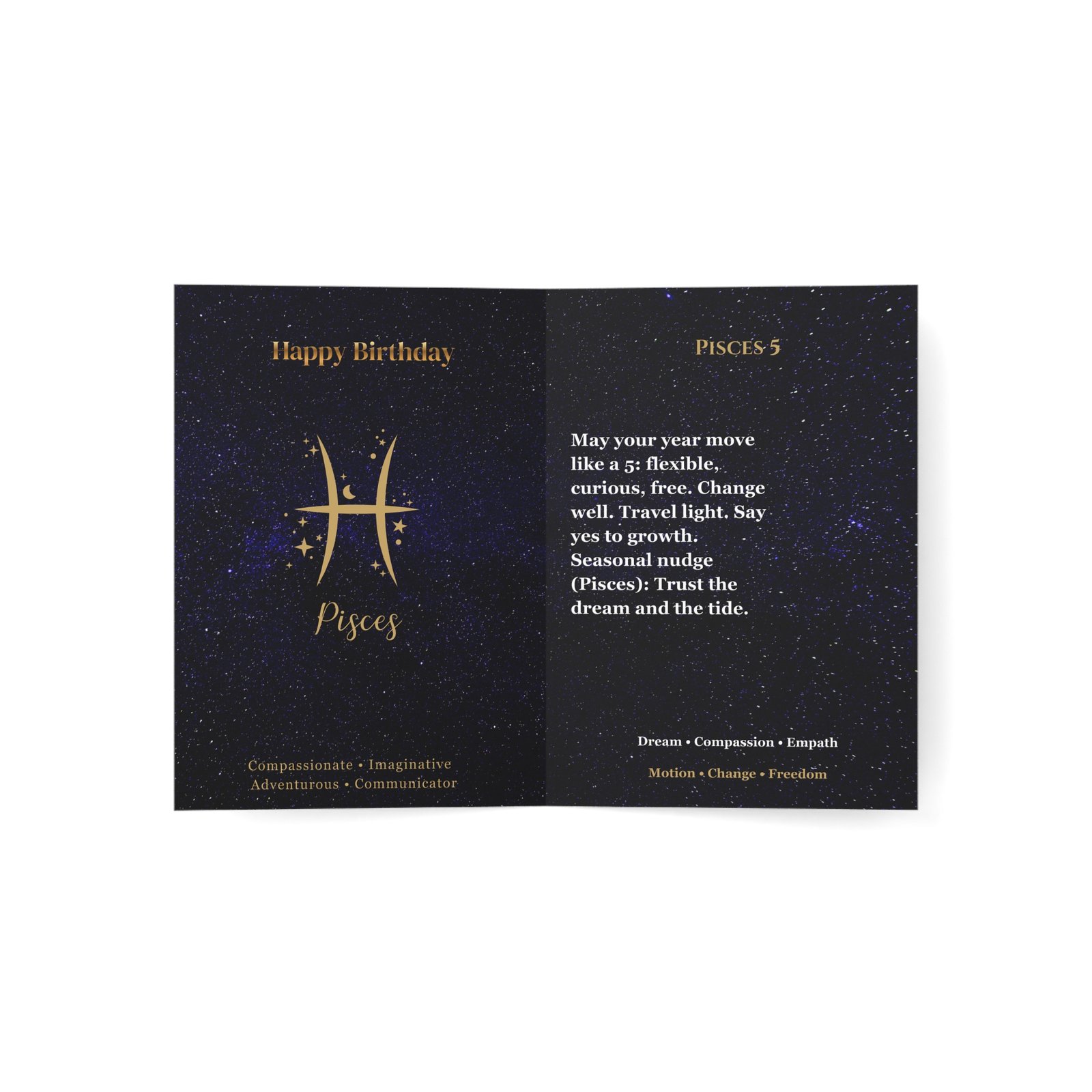 Pisces 5 — Astro-Numerology Birthday Card - Image 12