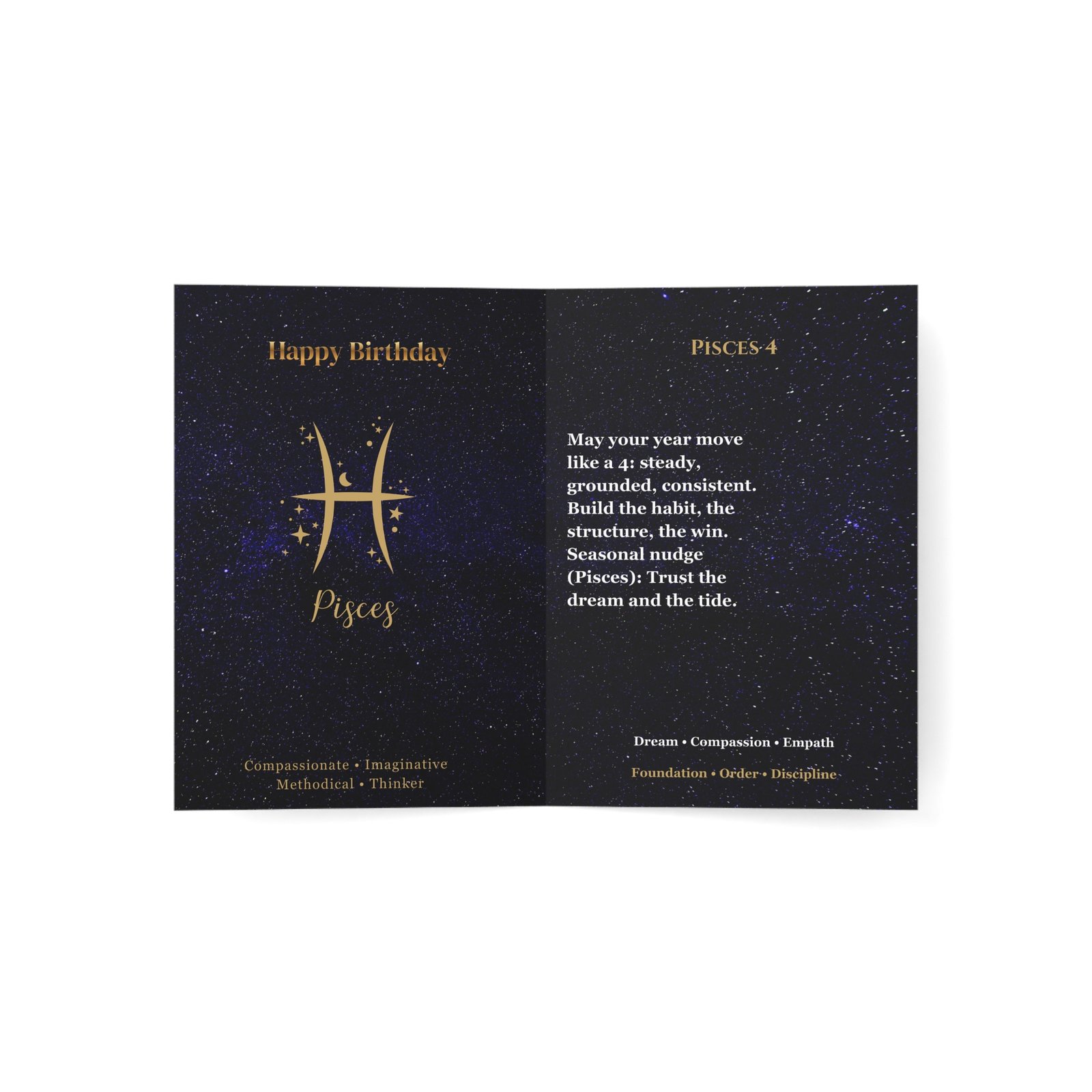 Pisces 4 — Astro-Numerology Birthday Card - Image 16