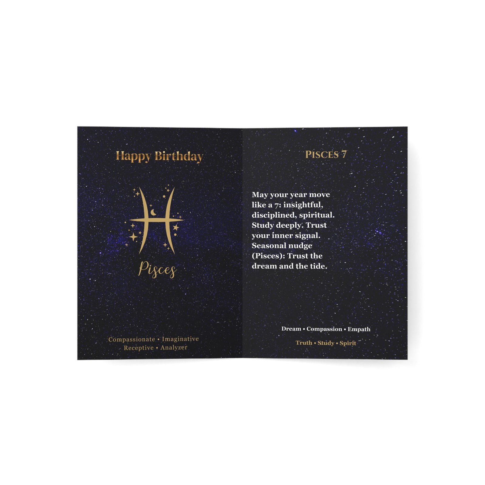 Pisces 7 — Astro-Numerology Birthday Card - Image 12