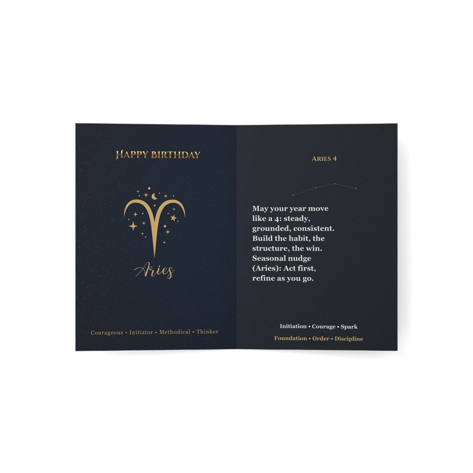 Aries 4 — Astro-Numerology Birthday Card - Image 8