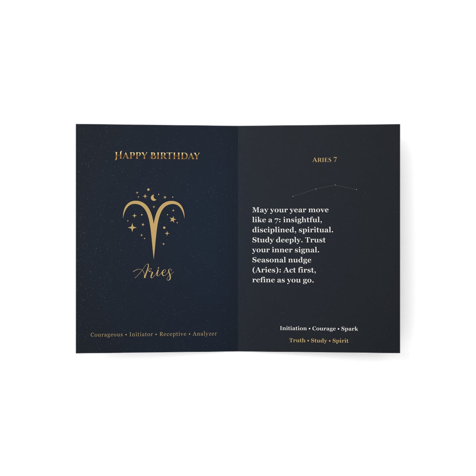Aries 7 — Astro-Numerology Birthday Card - Image 4