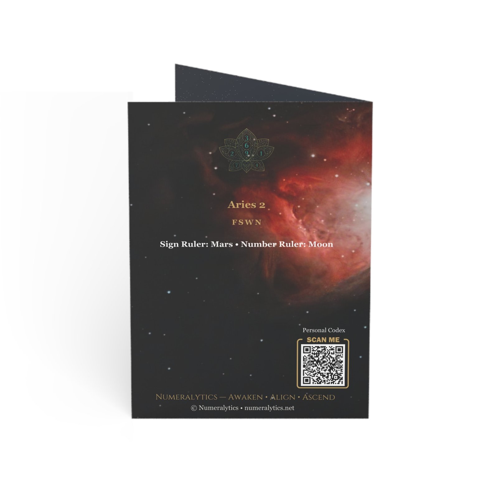 Aries 2 — Astro-Numerology Birthday Card - Image 2