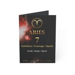 Aries 7 — Astro-Numerology Birthday Card