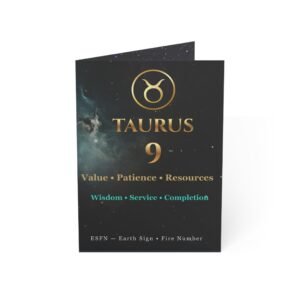 Taurus 9— Astro-Numerology Birthday Card