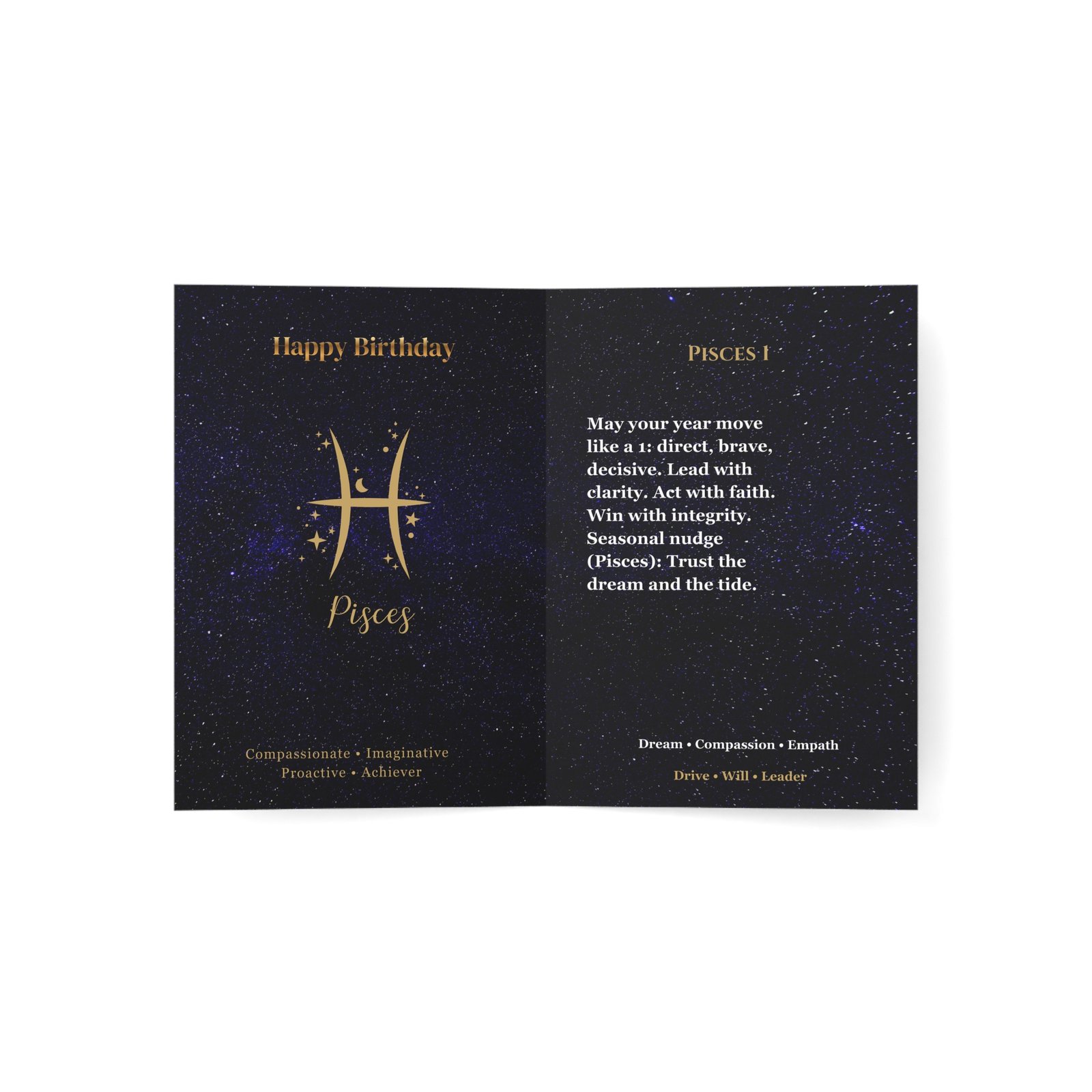 Pisces 1 — Astro-Numerology Birthday Card - Image 8