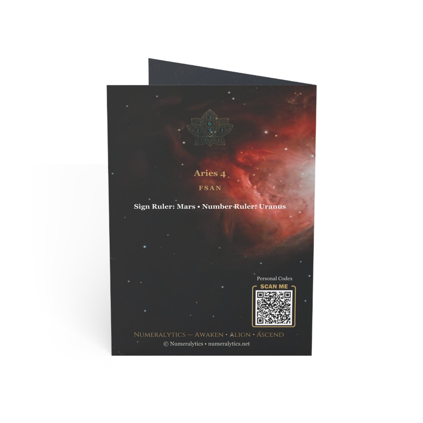 Aries 4 — Astro-Numerology Birthday Card - Image 2
