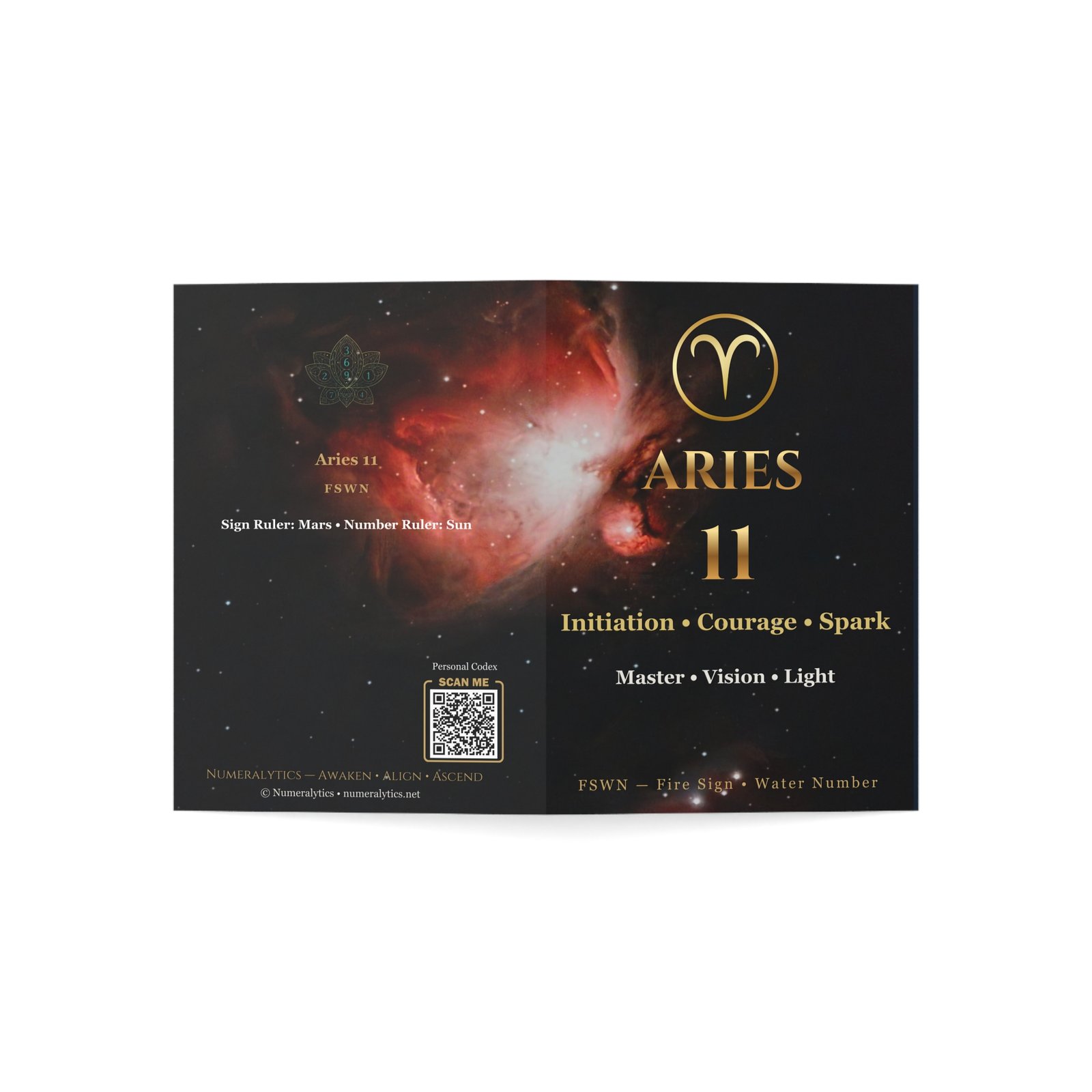 Aries 11 — Astro-Numerology Birthday Card - Image 3