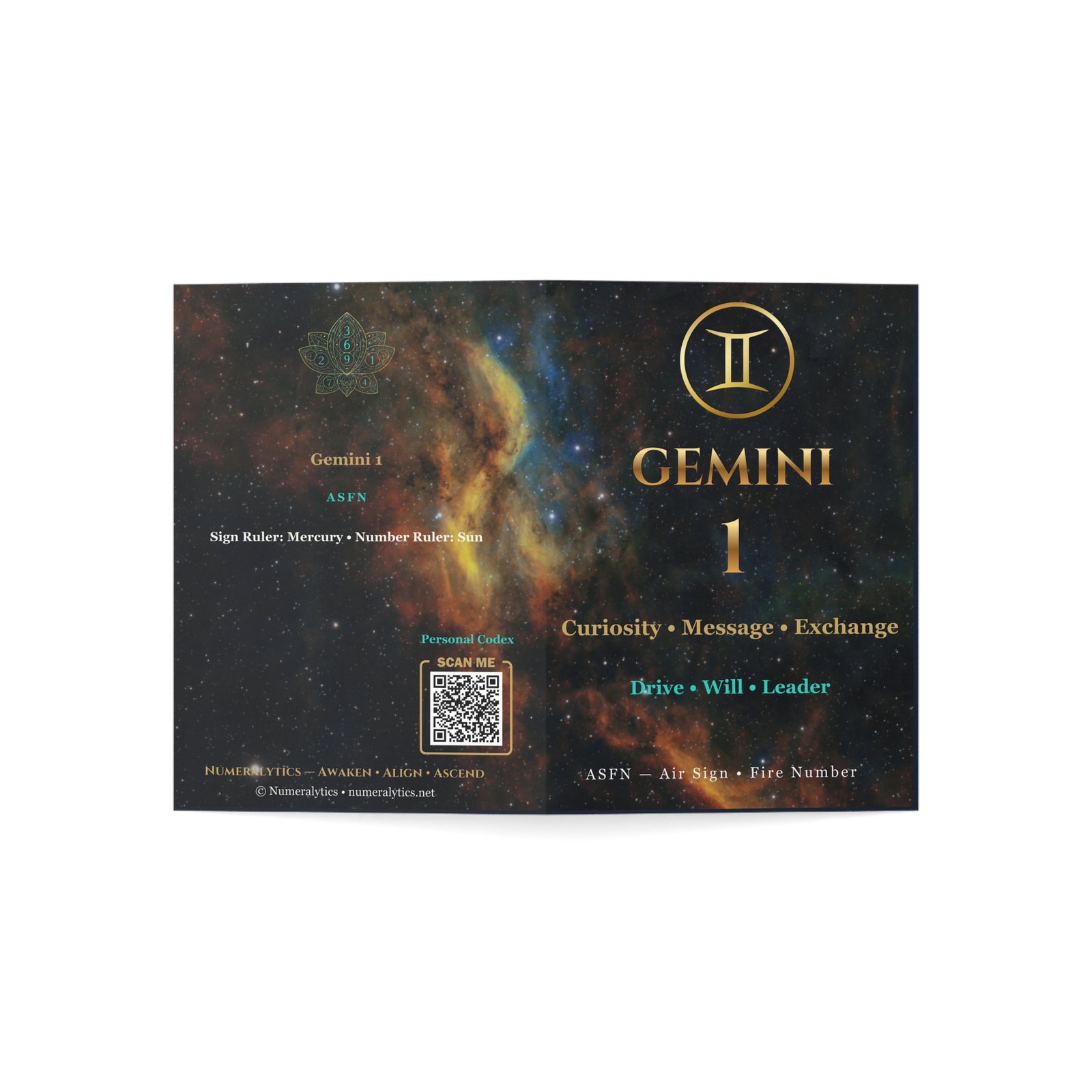 Gemini 1 — Astro-Numerology Birthday Card - Image 7