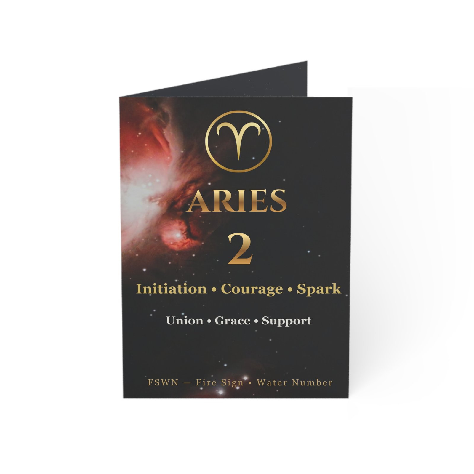Aries 2 — Astro-Numerology Birthday Card