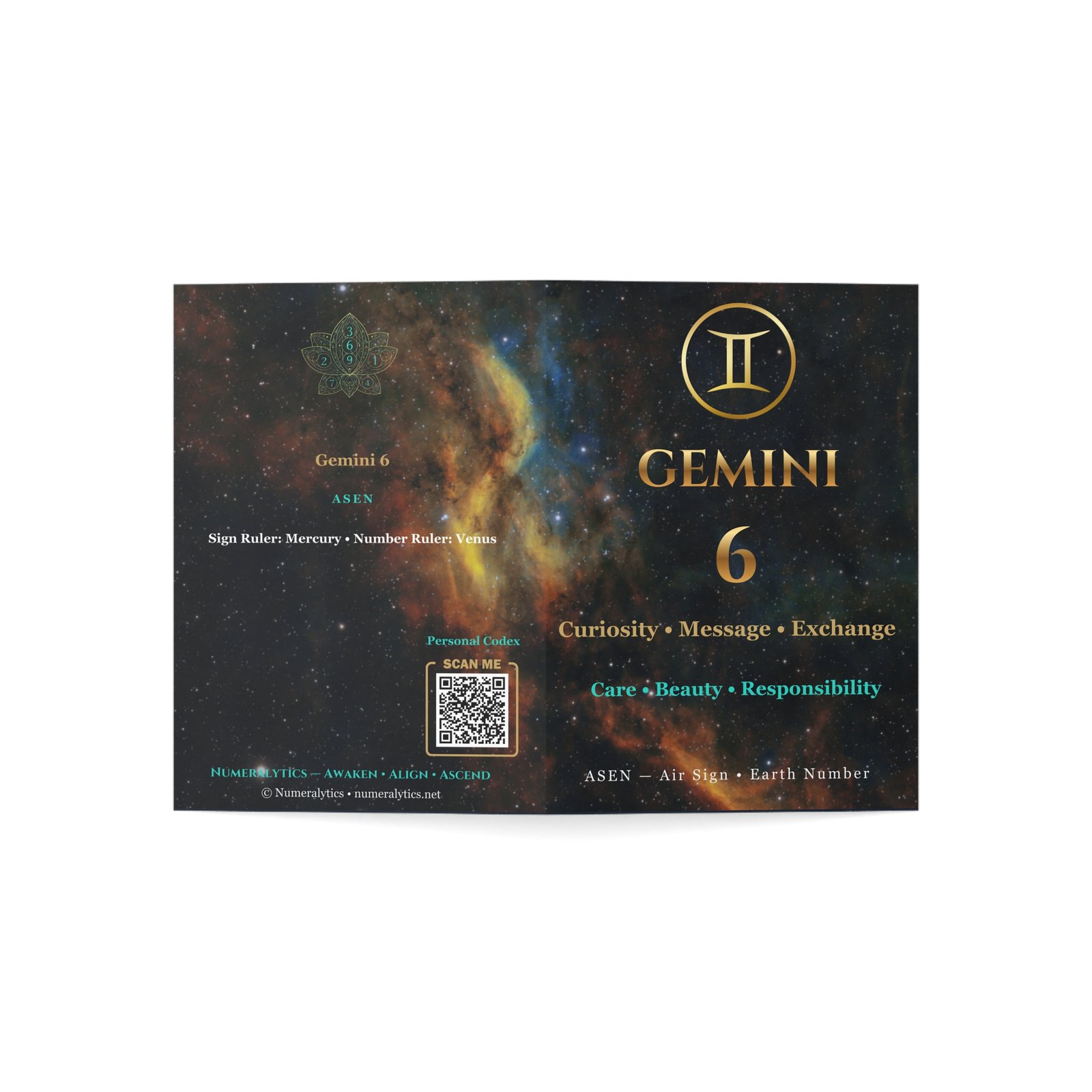 Gemini 6 — Astro-Numerology Birthday Card - Image 7