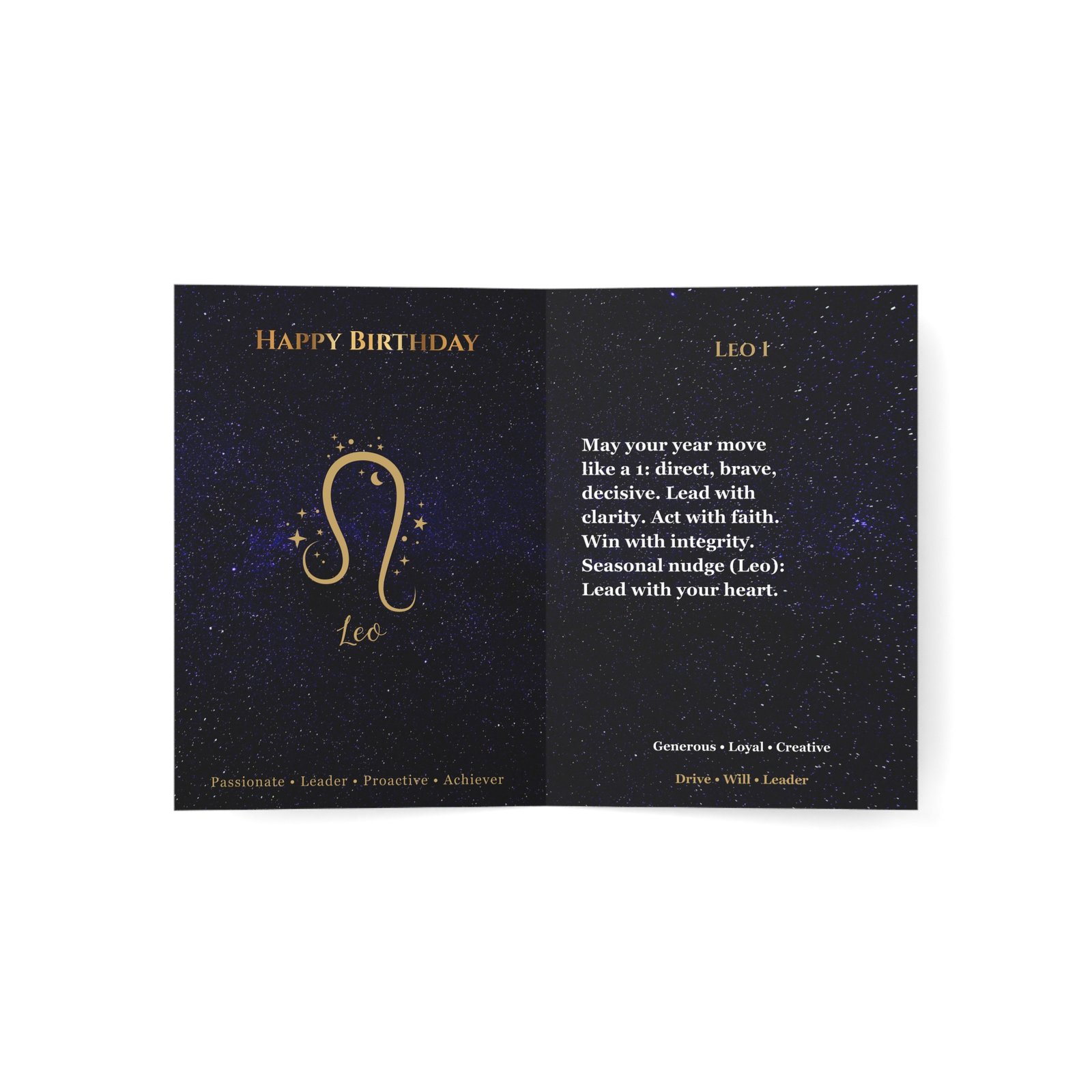 Leo 1 — Astro-Numerology Birthday Card - Image 12