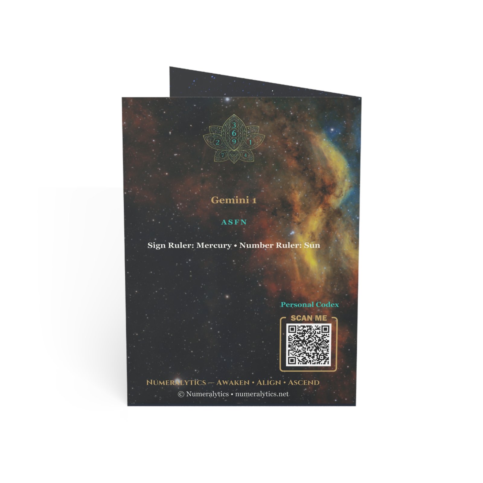 Gemini 1 — Astro-Numerology Birthday Card - Image 2