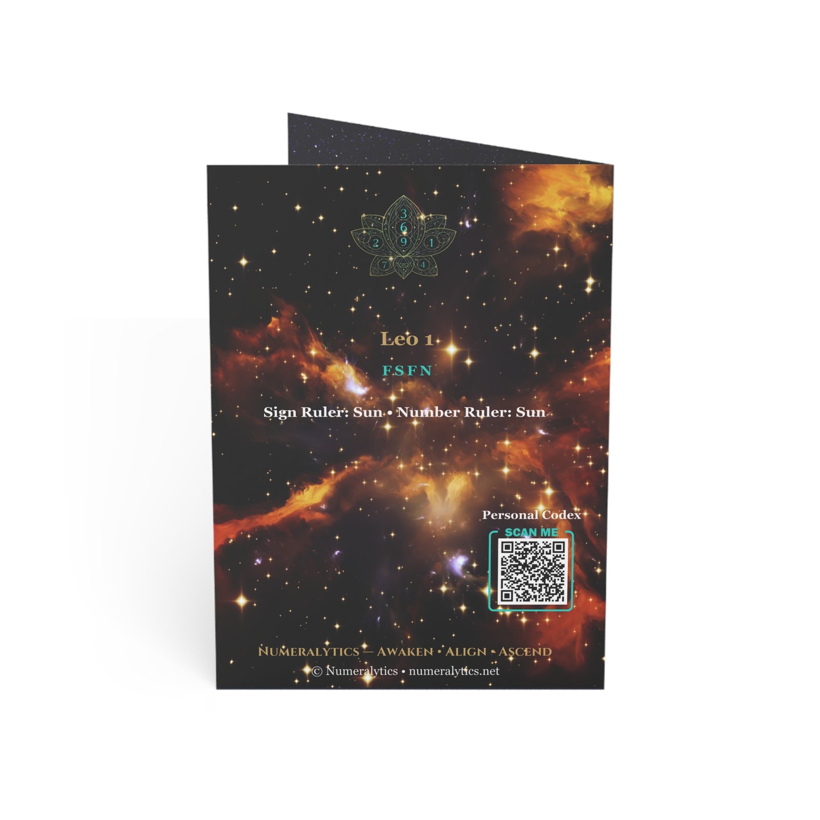 Leo 1 — Astro-Numerology Birthday Card - Image 2