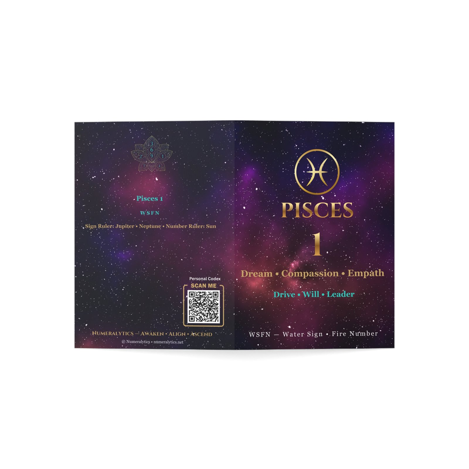 Pisces 1 — Astro-Numerology Birthday Card - Image 7