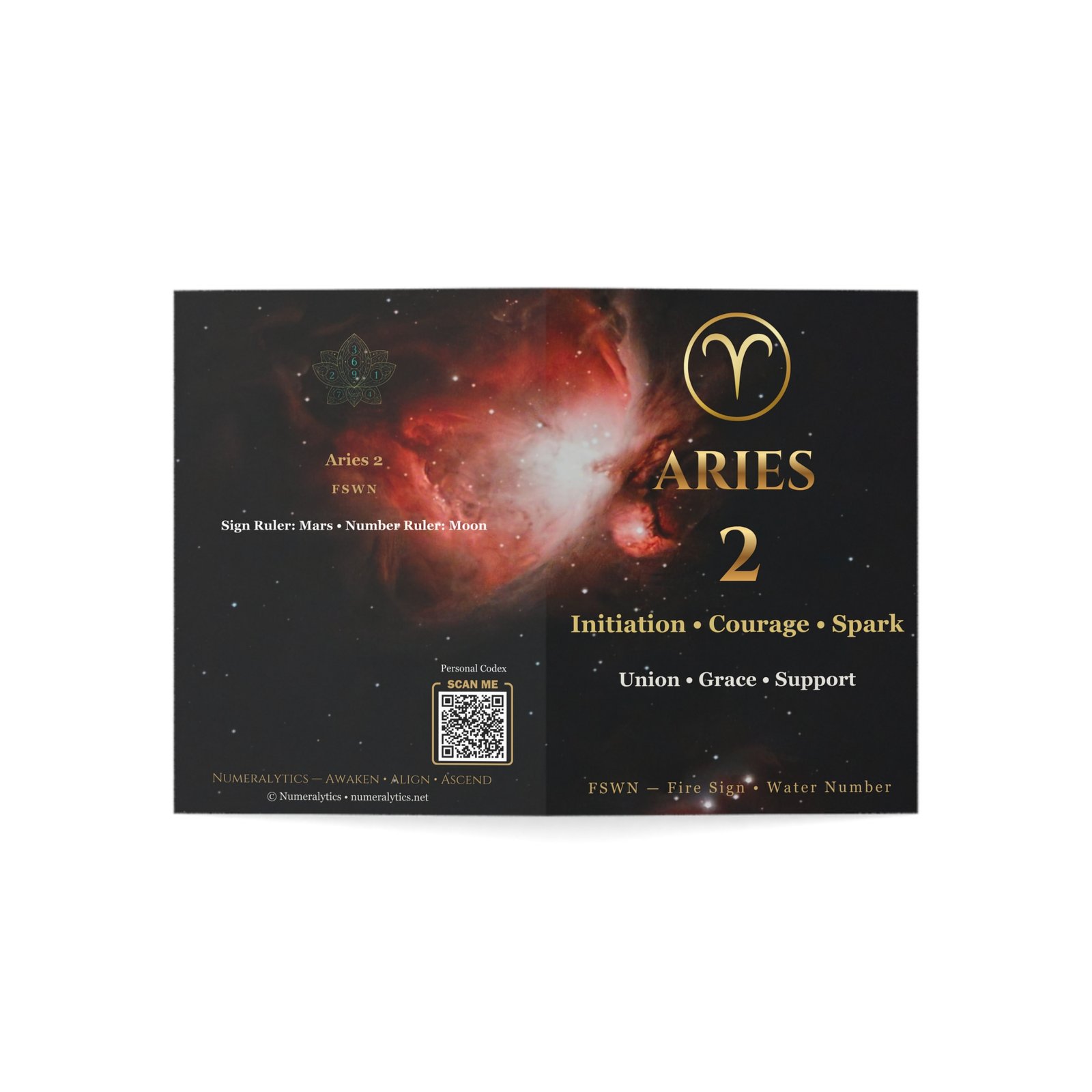 Aries 2 — Astro-Numerology Birthday Card - Image 3