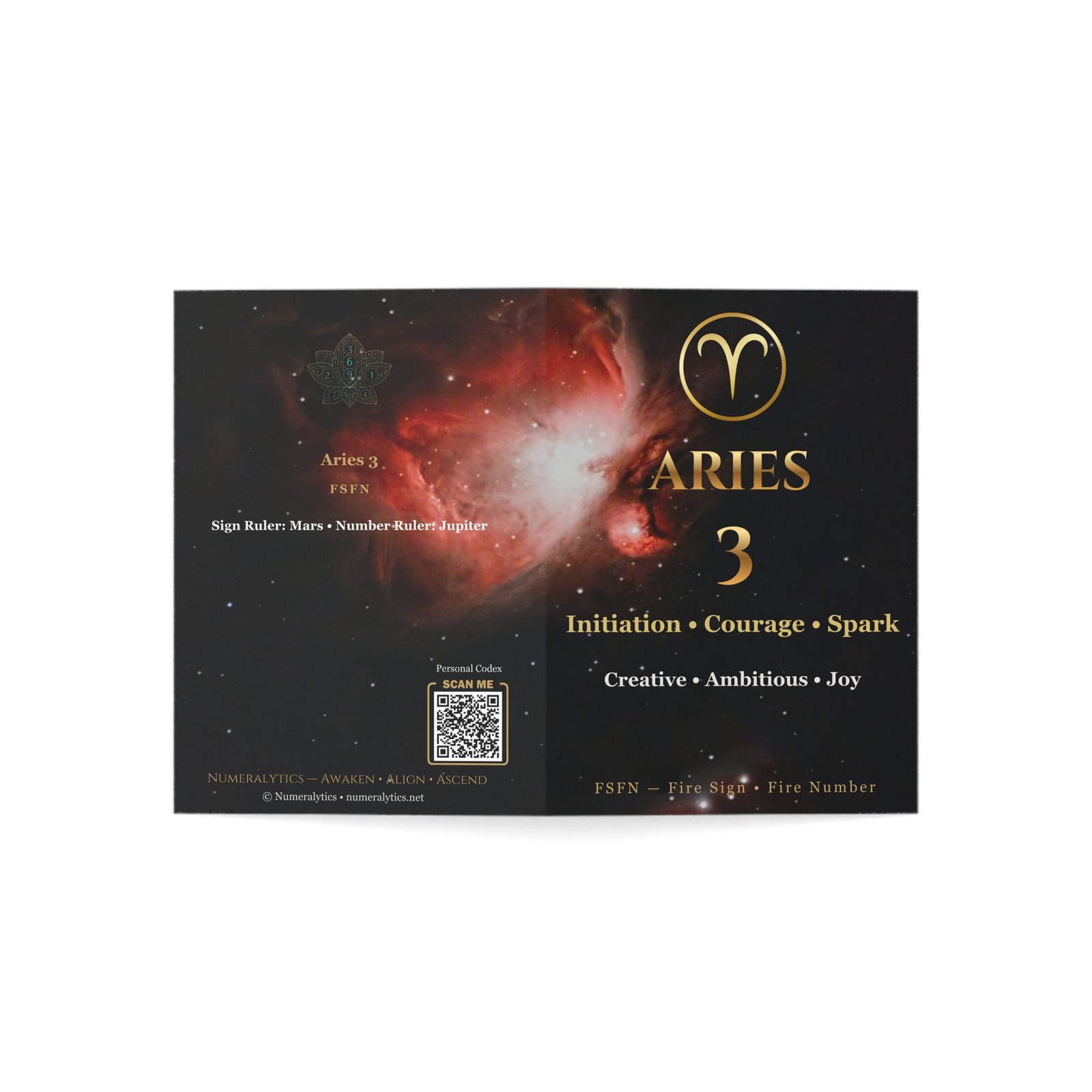 Aries 3 — Astro-Numerology Birthday Card - Image 3